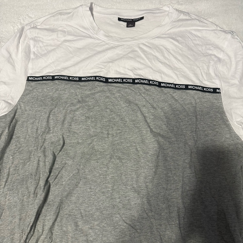 Michael Kors Grey and White Mens shirt